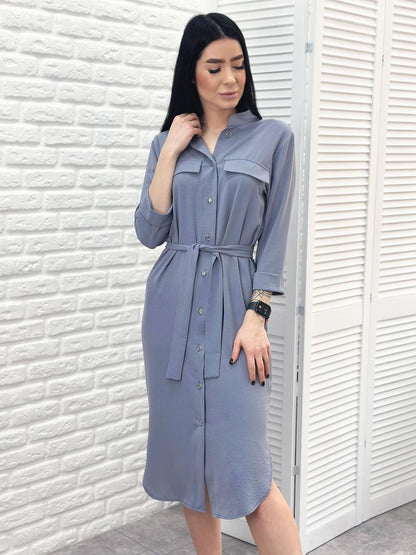 Довга сукня-сорочка з поясом "Marcella"