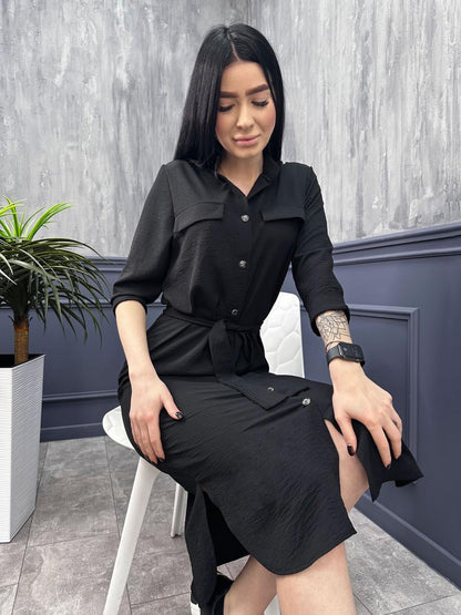 Довга сукня-сорочка з поясом "Marcella"