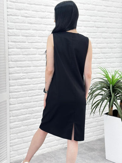 Лляне плаття міді "Viki"