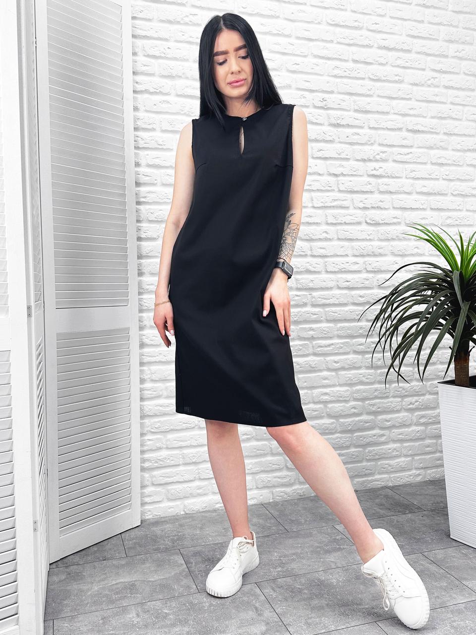 Лляне плаття міді "Viki"