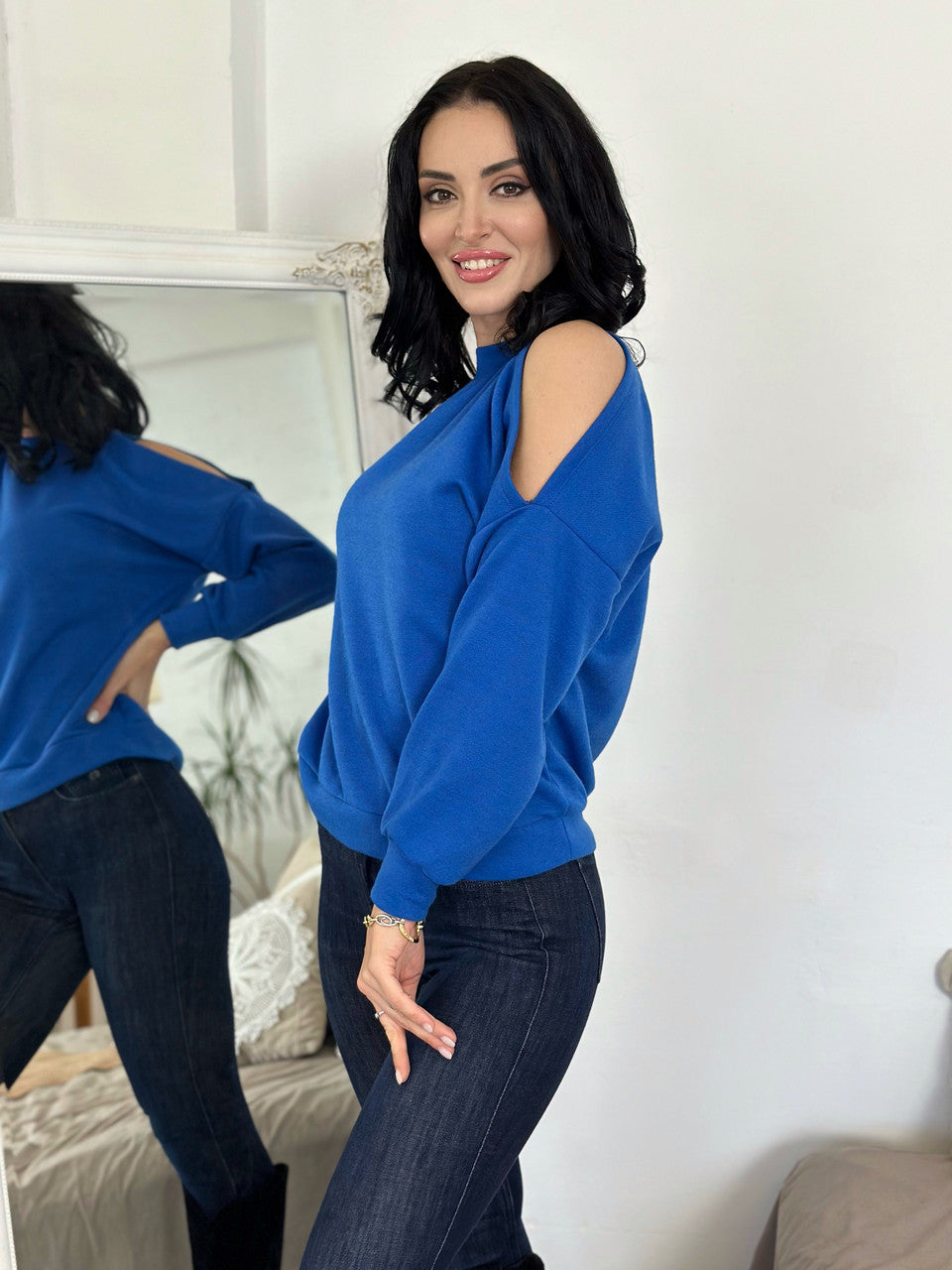 Ангорова кофта з розрізами "Girl"