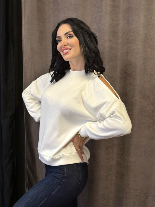 Ангорова кофта з розрізами "Girl"