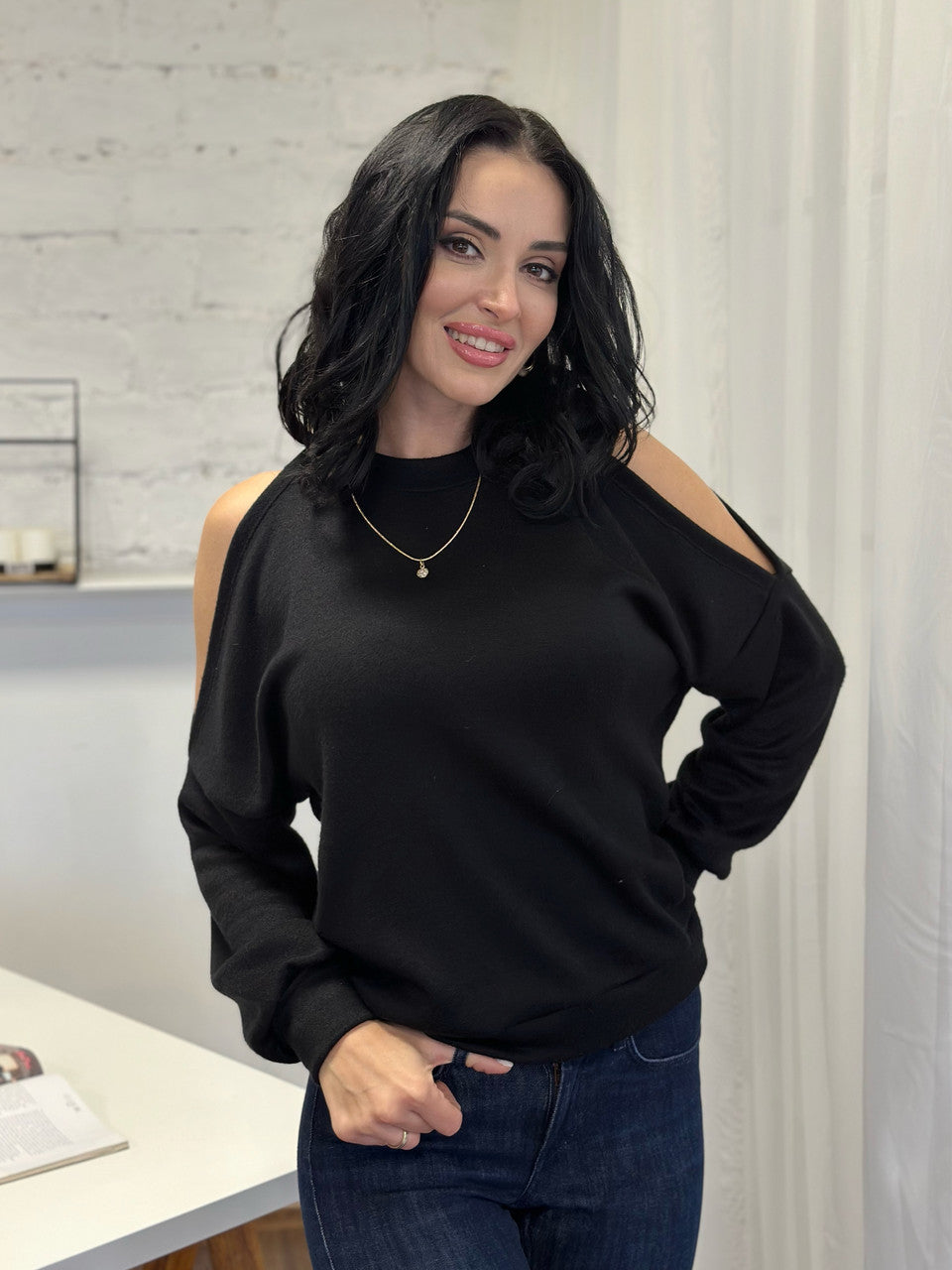 Ангорова кофта з розрізами "Girl"