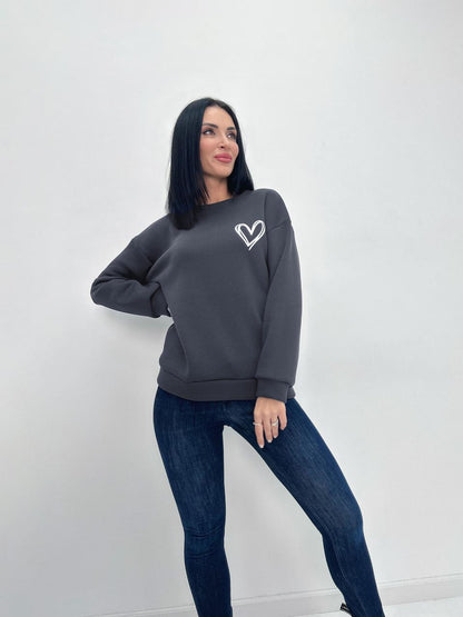 Світшот вільного крою "Self" Турція